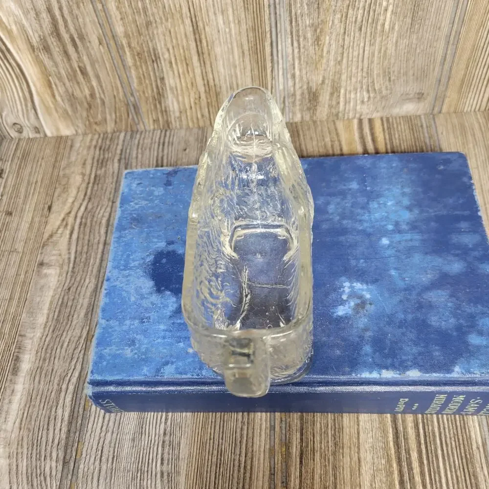 Vintage LE Smith Scottie Dog Clear Glass Creamer 1930s Post Cereal Premium Dish
